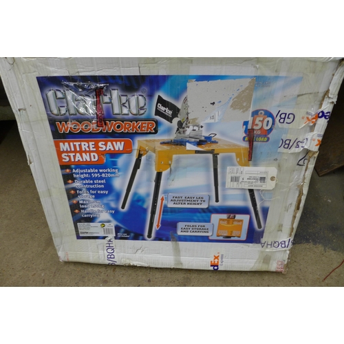 2293 - A Clarke Woodworker mitre saw stand, boxed