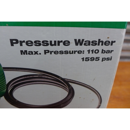 2300 - A Performance Power pressure wash in green, max pressure 110 bar, 1595 PSI