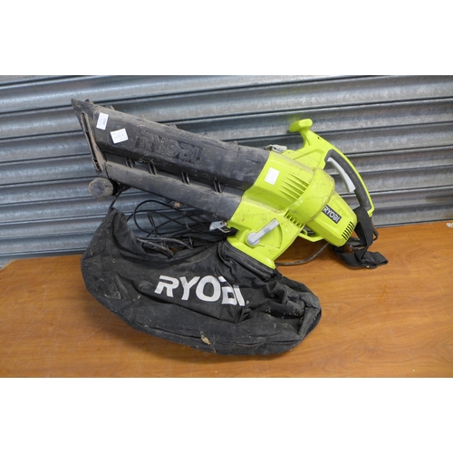 2302 - A Ryobi RBV28005 240v blower vac with collection bag