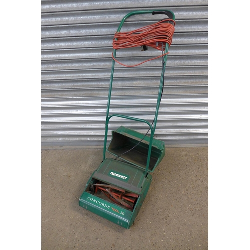 2308 - A Qualcast Concorde 30 electric mower and collector