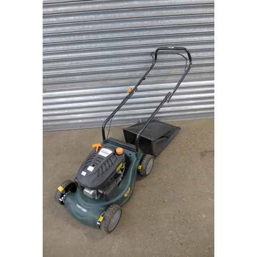 2312 - A Powerforce garden petrol driven lawn mower with collection box