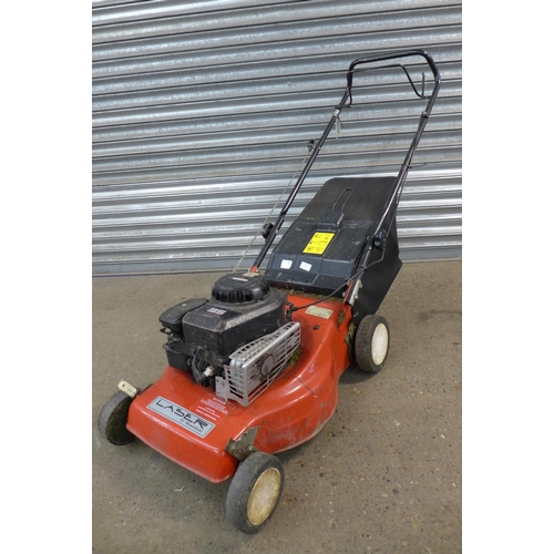 2315 - A Laser by Mountfield petrol push type mower with a Briggs and Stratton 35 Classic petrol engine and... 