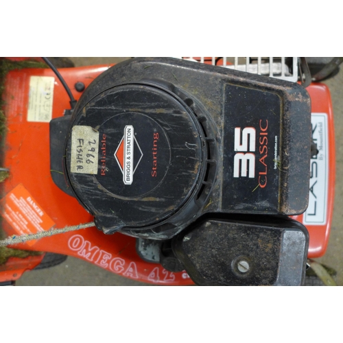 2315 - A Laser by Mountfield petrol push type mower with a Briggs and Stratton 35 Classic petrol engine and... 