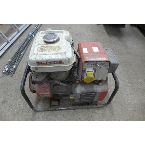 2316 - A 120va 240v petrol generator with Honda FG900Z petrol engine