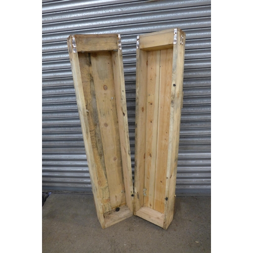 2331 - Two heavy duty 5ft x 1ft x 6” wooden planters