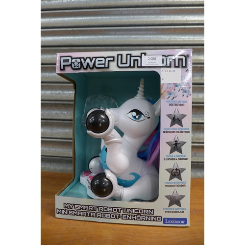 2406 - A Lexibook programmable smart power unicorn toy with remote and instructions