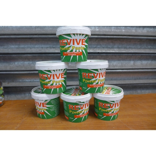 2417 - Five small tubs of marbles and 25 365g tubs of  Revive Power Paste