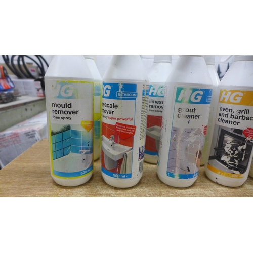 2464 - 10 Bottles of cleaning spray including mould remover, oven and grill cleaner, limescale remover oven... 