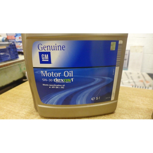 2465 - Two 5 litre bottles of GM 5W-30 motor oil - sealed and unused