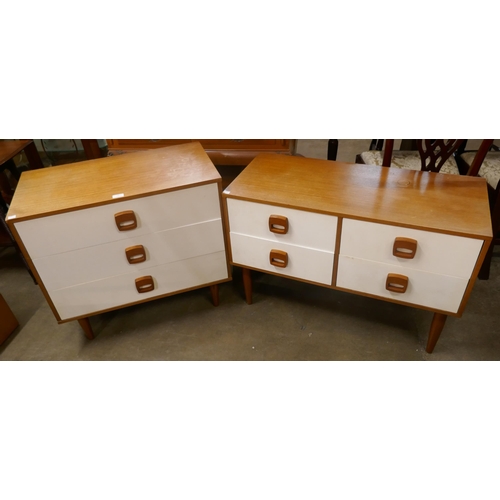 72 - Two teak chests of drawers