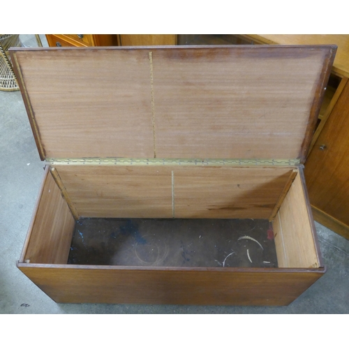 86 - Two teak bedside chests and a blanket box