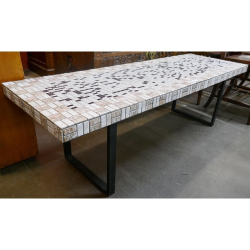 92 - A mosaic tiled topped coffee table