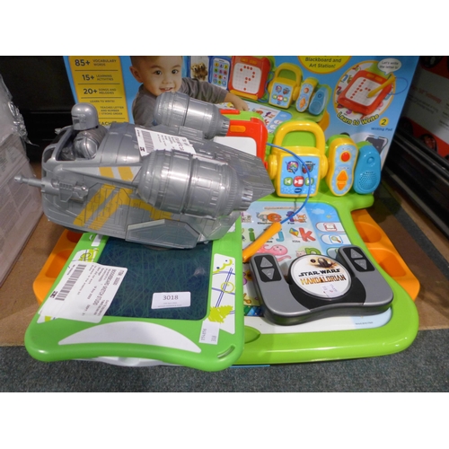 3018 - Boogieboard Sketch Studio, Vtech Activity Desk, Plush & Star Wars Race Car (318-69,173,190,194) *Thi... 