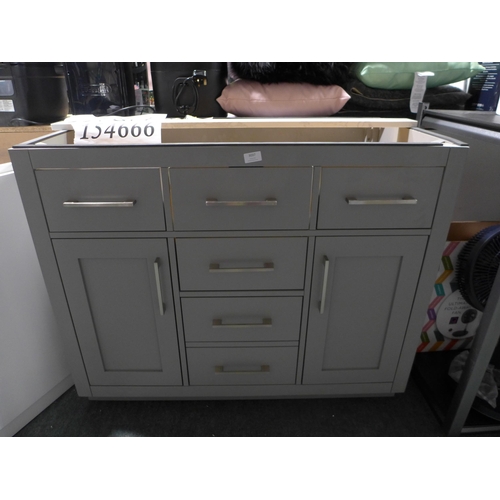 3037 - Ove Alonso - Multi Drawer Grey Vanity Unit (incomplete) Original RRP £937.49 + VAT (318-30) *This lo... 