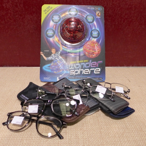 3074 - Quantity of FGX Reading Glasses & Wonder Sphere Spinner Ball (317-662-667) *This lot is subject to V... 