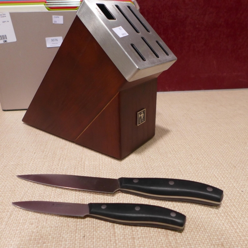 3076 - Joseph Joseph Chopping Board Set, Cangshan Shears & Henckels Knife Block with Two Knives (317-580) (... 