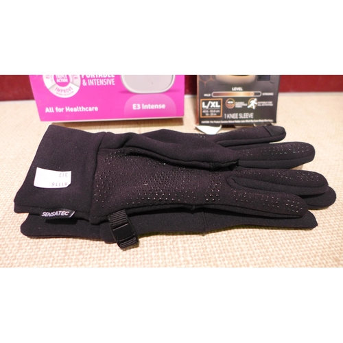 3097 - Omron E3 Intense Pain Reliever, Copper Fit Knee Support & Gloves  (317-43) *This lot is subject to V... 