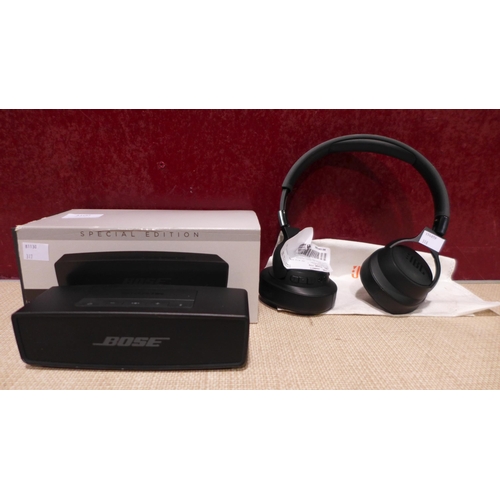 3100 - Bose Black Soundlink Mini 2 Wireless Speaker & JBL Tune 770 Headphones (Damaged)  (317-145) (318-185... 