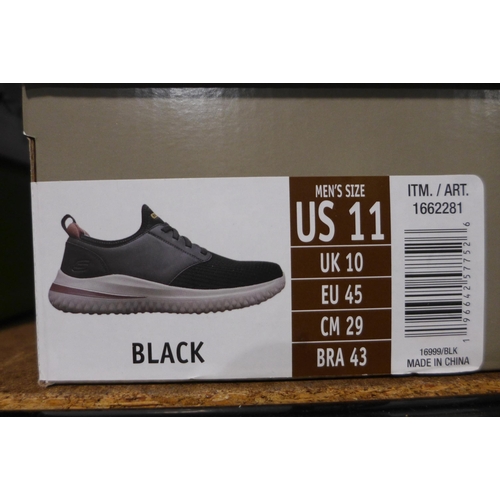 3134 - Pair of Men's Black Skechers - UK size: 10 *This lot is subject to VAT