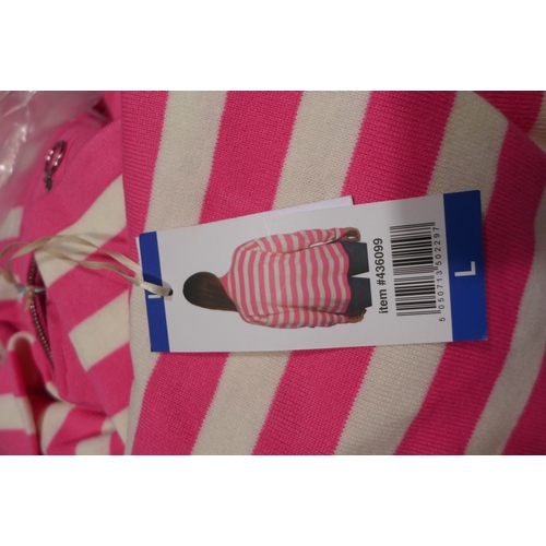 3153 - Quantity of Ladies Gianni Feraud Pink stripey jumpers - mixed sizes *This lot is subject to VAT