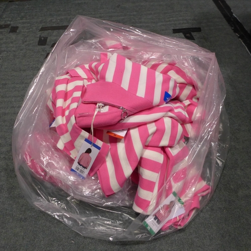 3153 - Quantity of Ladies Gianni Feraud Pink stripey jumpers - mixed sizes *This lot is subject to VAT