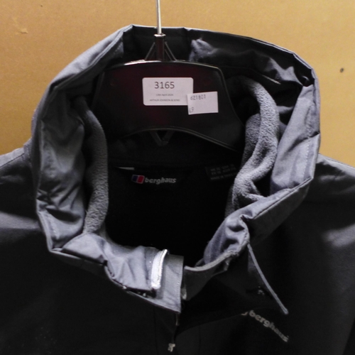 3165 - Men's Black 2-in-1 Berghaus Coat with Fleece - Size: XL *This lot is subject to VAT