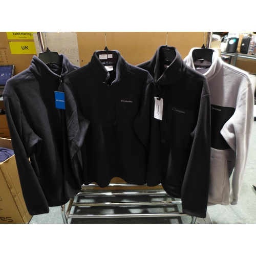 3166 - Four Men's fleeces - Two Berghaus and Two Columbia - Sizes: L & XL *This lot is subject to VAT