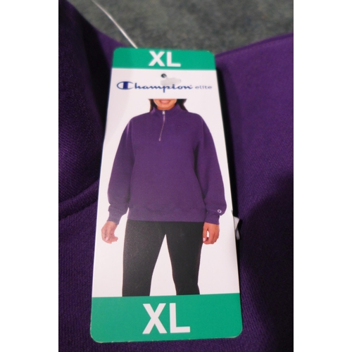 3175 - Ladies Champion Elite two-piece purple Tracksuit Size: XL *This lot is subject to VAT