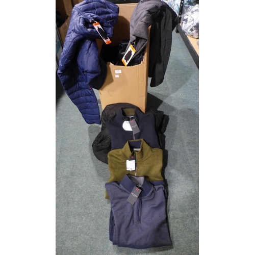 3182 - Assortment of Men's coats, jackets, jumpers and fleeces - mixed sizes/styles  *This lot is subject t... 