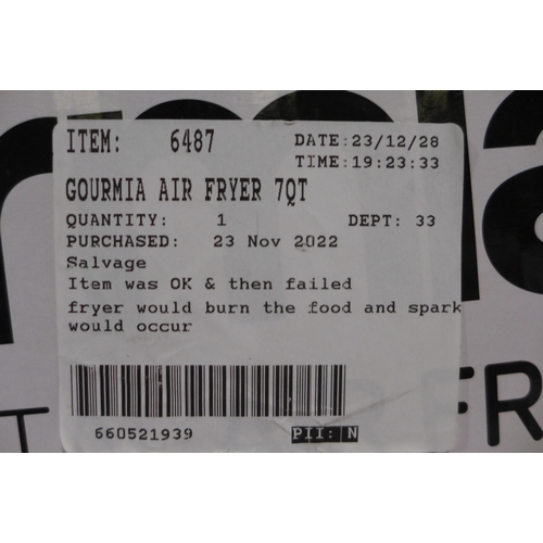 3189 - Gourmia Air Fryer 7Qt     (317-137) *This lot is subject to VAT