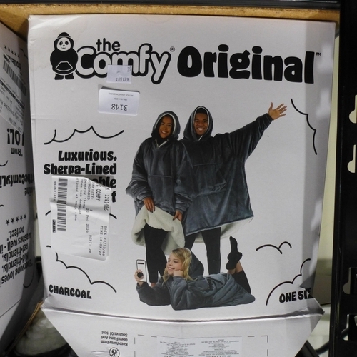 3148 - The Comfy - Charcoal - Oversized/One Size Hoodie  *This lot is subject to VAT