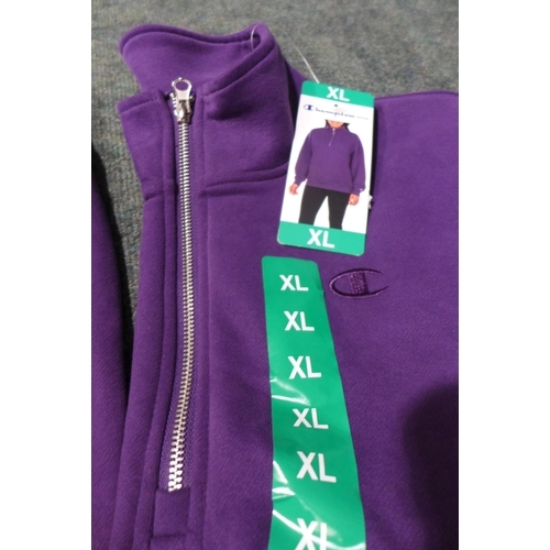 3175 - Ladies Champion Elite two-piece purple Tracksuit Size: XL *This lot is subject to VAT