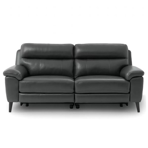 1312 - Grace Grey Leather 2.5 Seat power Recliner sofa, Original RRP £874.99 + VAT (4200-39) *This lot is s... 