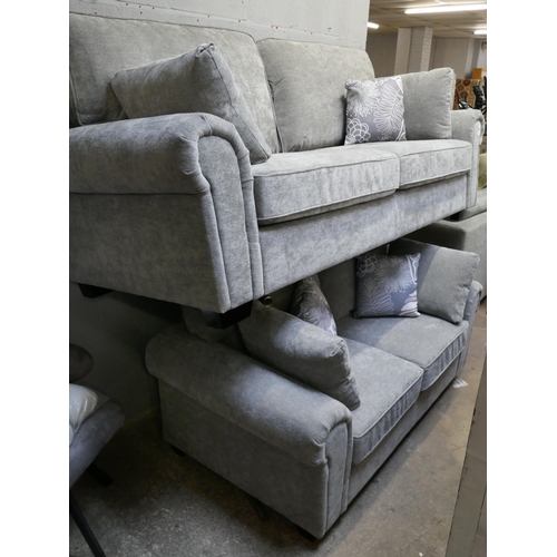 1472 - A Kylie light grey three seater and two seater sofa *This lot is subject to VAT