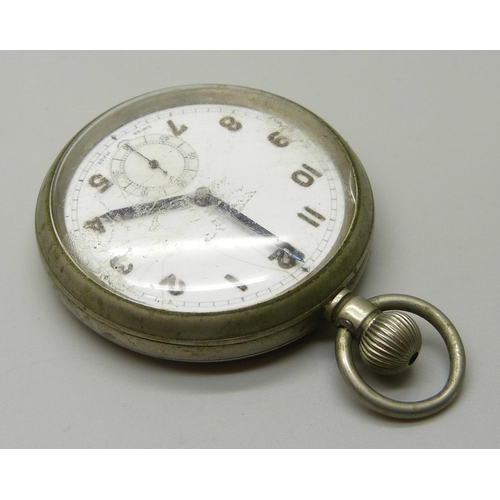 1002 - A Swiss made military pocket watch, G.S. Mk-II A56841