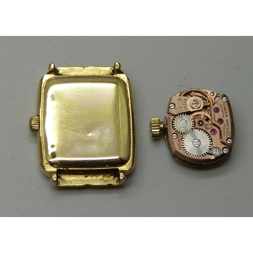 1049 - A lady's Raymond Weil watch head and an Omega watch movement