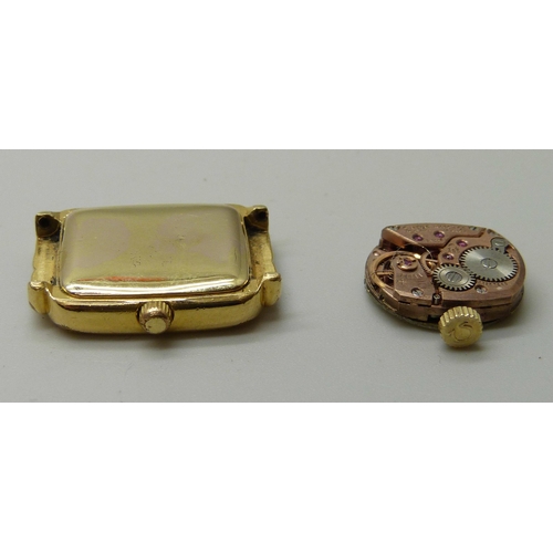 1049 - A lady's Raymond Weil watch head and an Omega watch movement