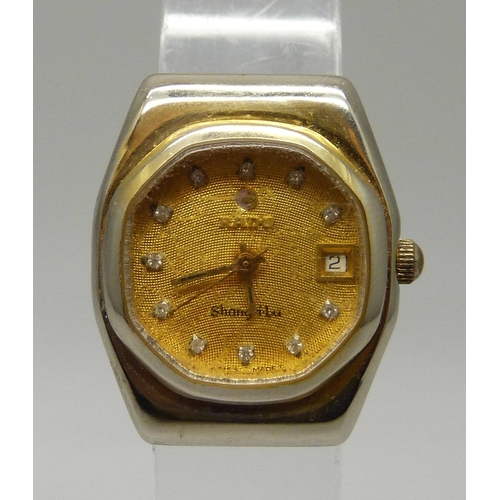 1052 - A lady's Rado Shangri-La automatic 17 jewel wristwatch head, 22mm case