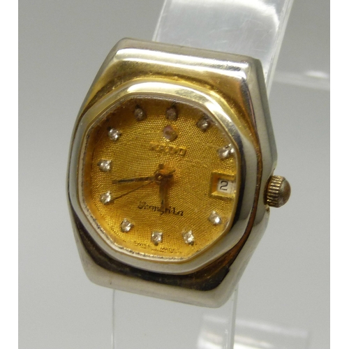 1052 - A lady's Rado Shangri-La automatic 17 jewel wristwatch head, 22mm case