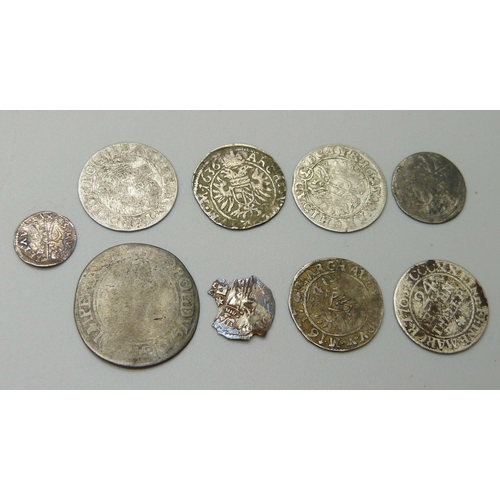 1083 - A collection of 17th and 18th Century silver coins from Austria and its Principalities Saxony and It... 