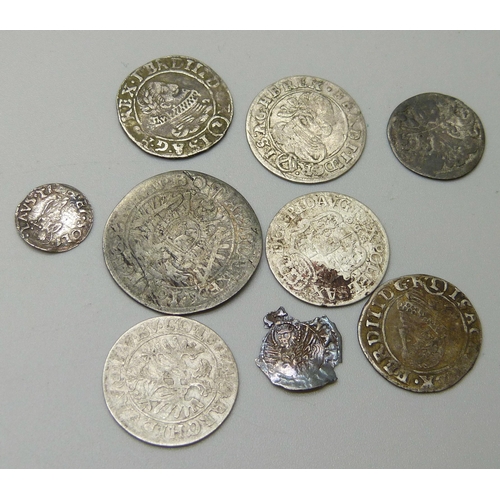 1083 - A collection of 17th and 18th Century silver coins from Austria and its Principalities Saxony and It... 