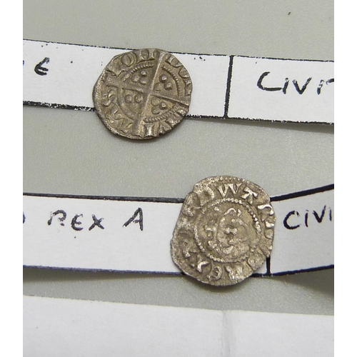 1084 - Three Edward I silver farthings, 1272-1307