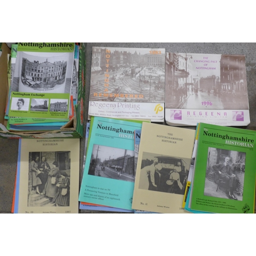 1175 - Nottingham Historian magazines, four Nottingham calendars from 1990s **PLEASE NOTE THIS LOT IS NOT E... 