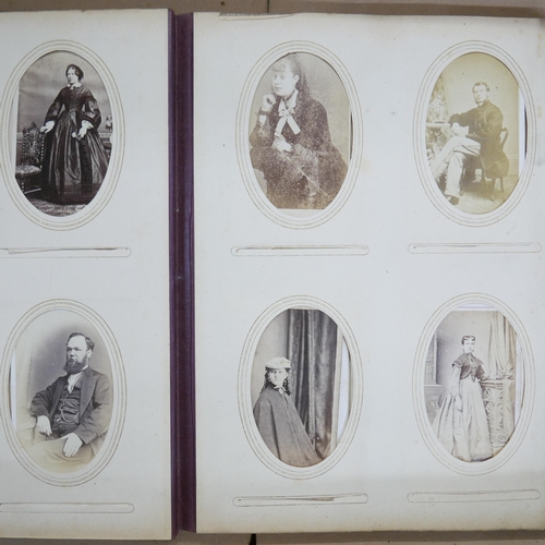 1201 - Photographs and three Victorian albums of cabinet and CDV cards, many relating to Kemp family **PLEA... 