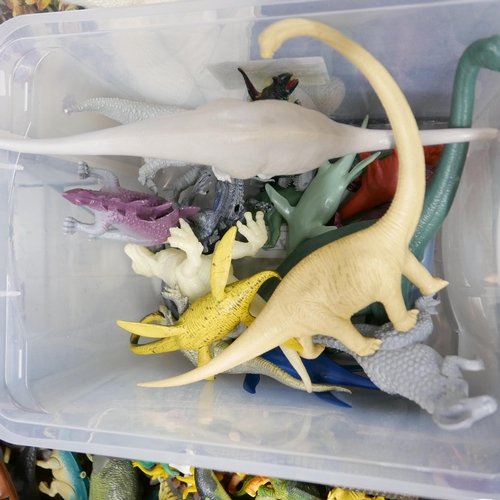 1204 - Two boxes of plastic toy dinosaurs **PLEASE NOTE THIS LOT IS NOT ELIGIBLE FOR IN-HOUSE POSTING AND P... 