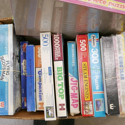 1206 - Three boxes of puzzles from 1970s, 1980s and games **PLEASE NOTE THIS LOT IS NOT ELIGIBLE FOR IN-HOU... 