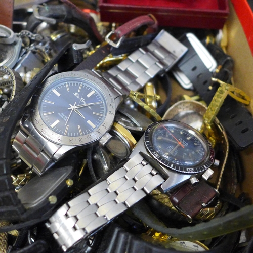 691 - A collection of wristwatches including an Avia Marino diver's chronograph, a/f, Hamnett, Ben Sherman... 