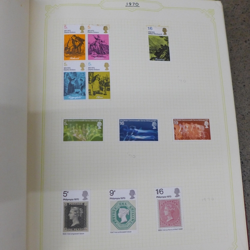 704 - Three albums of stamps including British commemorative, worldwide, some penny reds