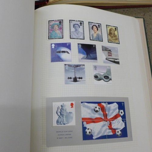 704 - Three albums of stamps including British commemorative, worldwide, some penny reds