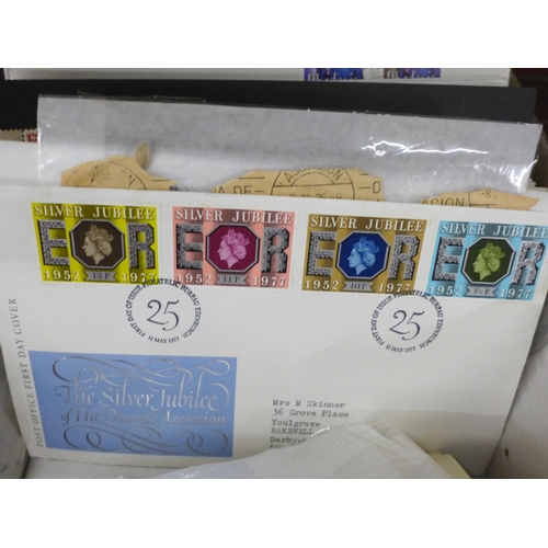 706 - Stamps; a box of stamps, covers, etc.